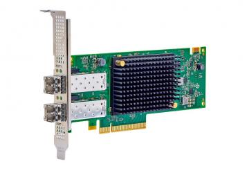 Dell Emulex LPE36002 Dual Port FC64 Fibre Channel HBA, PCIe Low Profile